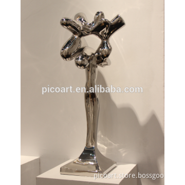Abstract stainless steel sculpture handmade polishing finished arts and crafts